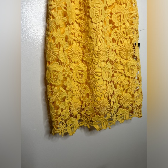 Lulus Love Poem Yellow Lace Mini Dress Size XS NWT - Picture 5 of 14